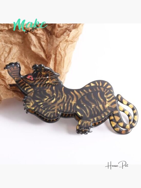 Acrylic Tiger Claw Hair Clip for Women, Funny Animal Barrettes main image 5
